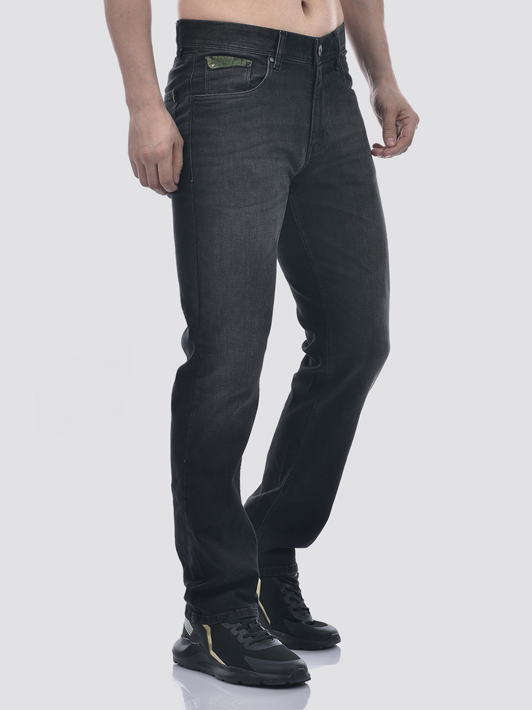 Numero Uno Men Regular Fit Black Sustainable Jeans